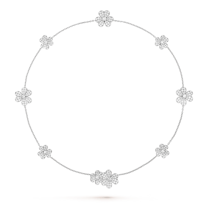 [Ornora Jewelry]FRIVOLE SILVER 9 FLOWERS NECKLACE