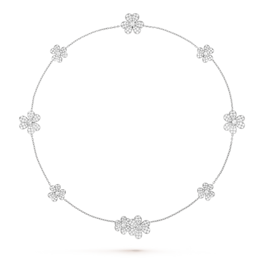 [Ornora Jewelry]FRIVOLE SILVER 9 FLOWERS NECKLACE
