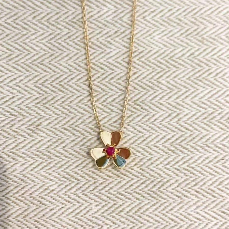 [Ornora Jewelry]FRIVOLE GOLD FLOWER NECKLACE