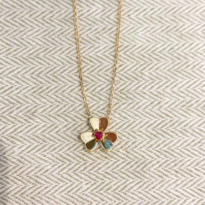 [Ornora Jewelry]FRIVOLE GOLD FLOWER NECKLACE