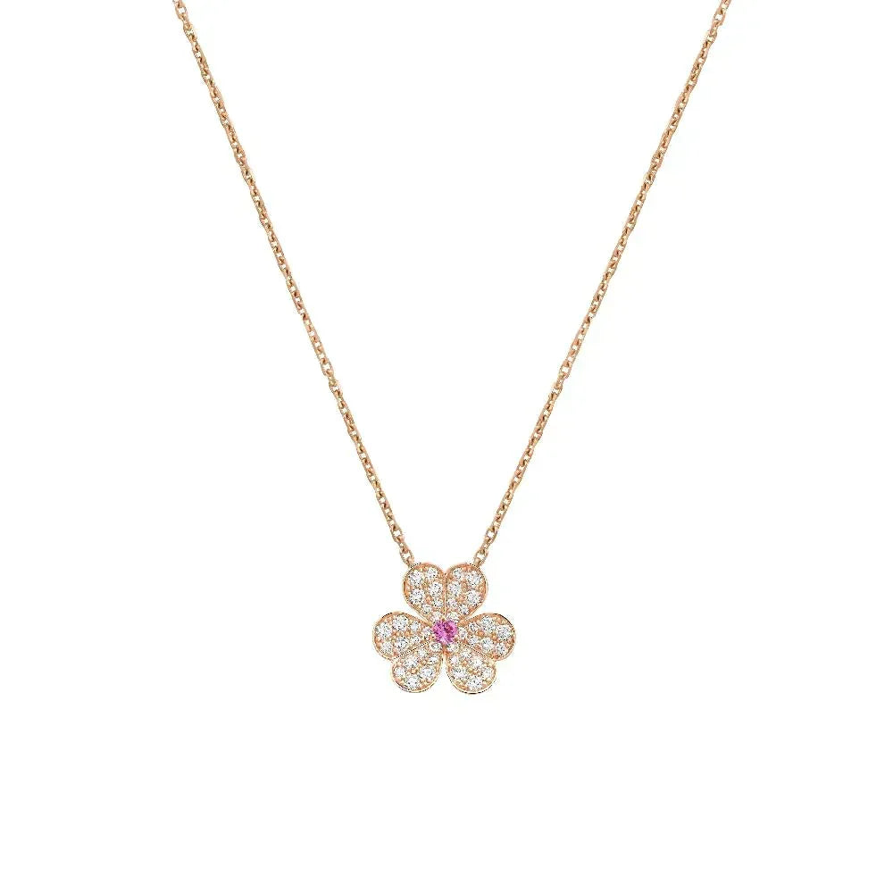 [Ornora Jewelry]FRIVOLE ROSE GOLD FLOWER DIAMOND NECKLACE