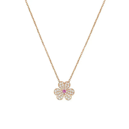 [Ornora Jewelry]FRIVOLE ROSE GOLD FLOWER DIAMOND NECKLACE