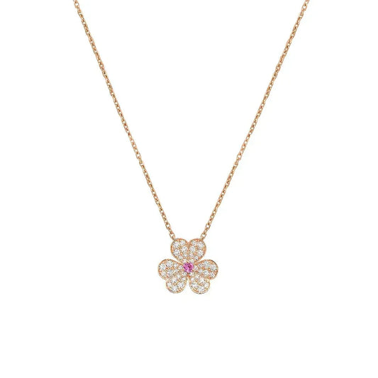[Ornora Jewelry]FRIVOLE ROSE GOLD FLOWER DIAMOND NECKLACE