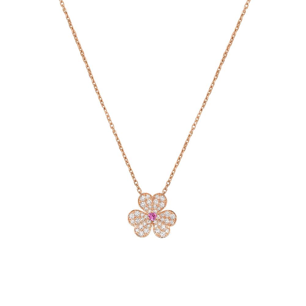 [Ornora Jewelry]FRIVOLE ROSE GOLD FLOWER DIAMOND NECKLACE