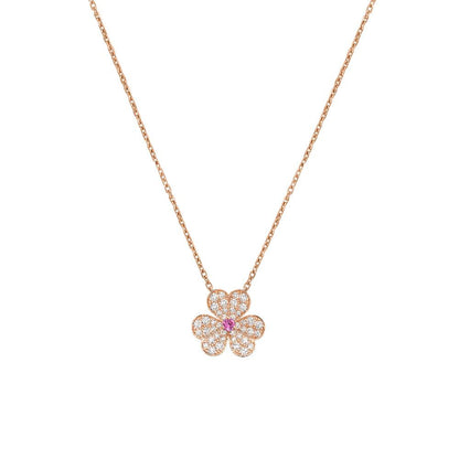 [Ornora Jewelry]FRIVOLE ROSE GOLD FLOWER DIAMOND NECKLACE