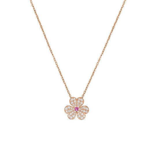 [Ornora Jewelry]FRIVOLE ROSE GOLD FLOWER DIAMOND NECKLACE