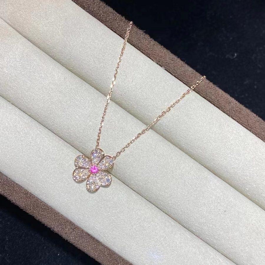 [Ornora Jewelry]FRIVOLE ROSE GOLD FLOWER DIAMOND NECKLACE