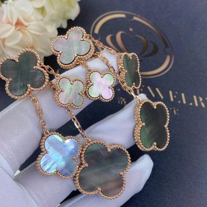 [Ornora Jewelry]CLOVER EARRINGS DARK MOP 4 MOTIFS ROSE GOLD