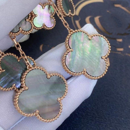 [Ornora Jewelry]CLOVER EARRINGS DARK MOP 4 MOTIFS ROSE GOLD