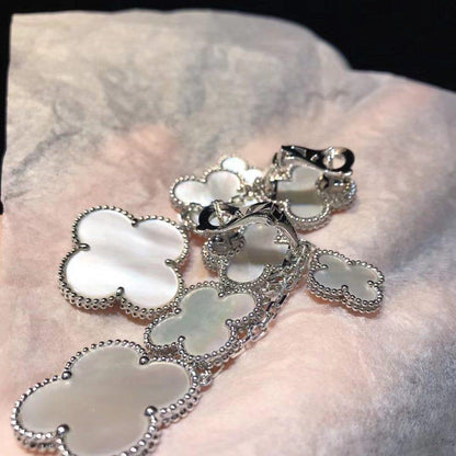 [Ornora Jewelry]CLOVER EARRINGS WHITE MOP 4 MOTIFS SILVER
