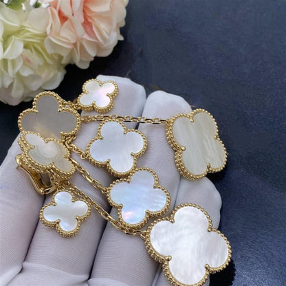 [Ornora Jewelry]CLOVER EARRINGS WHITE MOP 4 MOTIFS GOLD