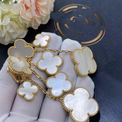 [Ornora Jewelry]CLOVER EARRINGS WHITE MOP 4 MOTIFS GOLD