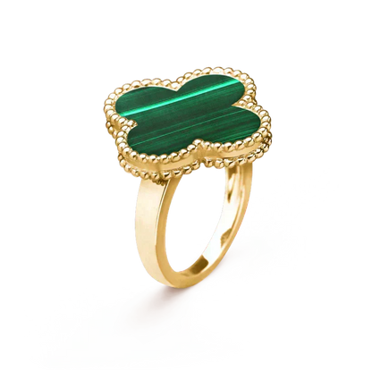 [Ornora Jewelry]CLOVER MALACHITE RING