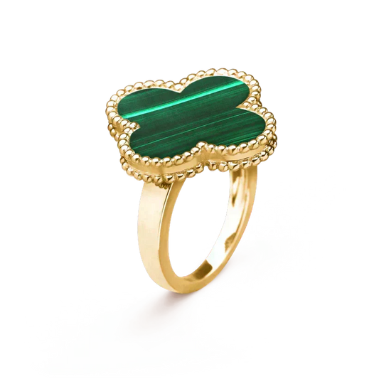 [Ornora Jewelry]CLOVER MALACHITE RING