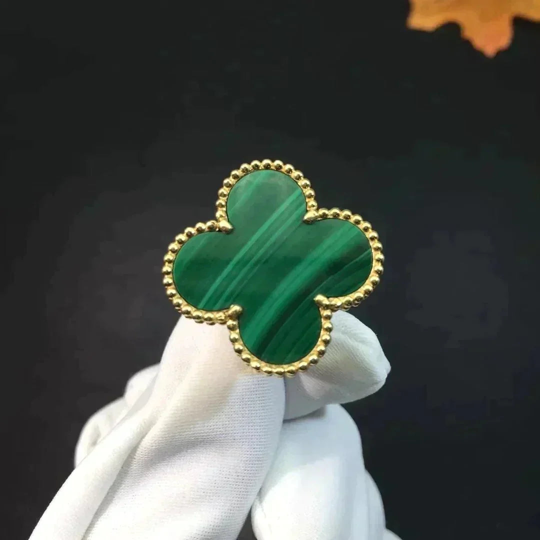 [Ornora Jewelry]CLOVER MALACHITE RING