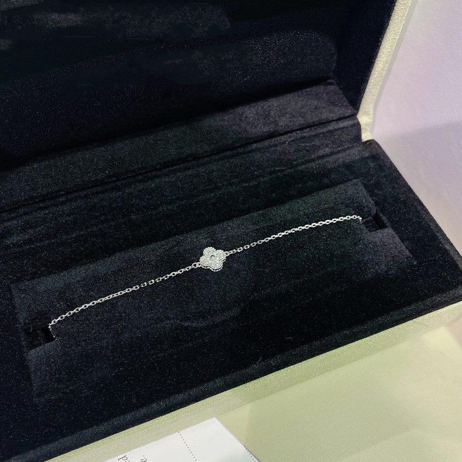 [Ornora Jewelry]CLOVER  SINGLE FLOWER BRACELET SILVER