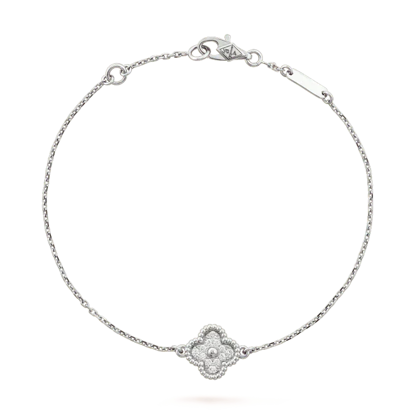 [Ornora Jewelry]CLOVER  SINGLE FLOWER BRACELET SILVER
