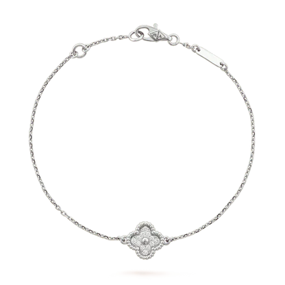 [Ornora Jewelry]CLOVER  SINGLE FLOWER BRACELET SILVER