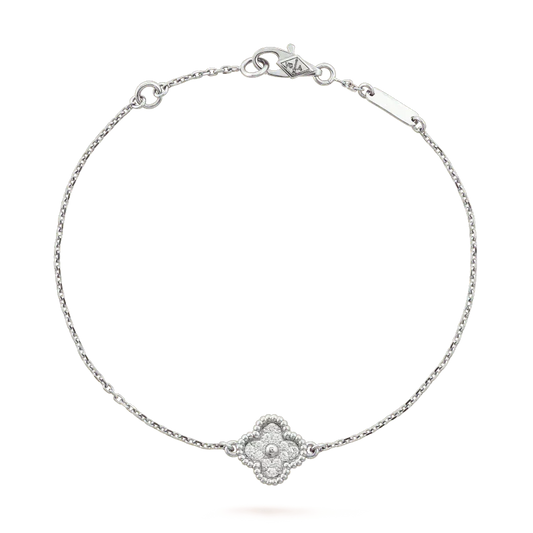 [Ornora Jewelry]CLOVER  SINGLE FLOWER BRACELET SILVER