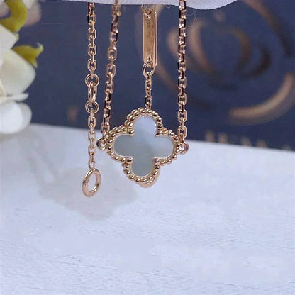 [Ornora Jewelry]CLOVER WHITE MOP SINGLE FLOWER BRACELET