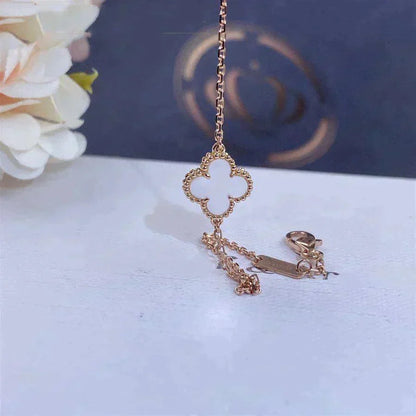 [Ornora Jewelry]CLOVER WHITE MOP SINGLE FLOWER BRACELET