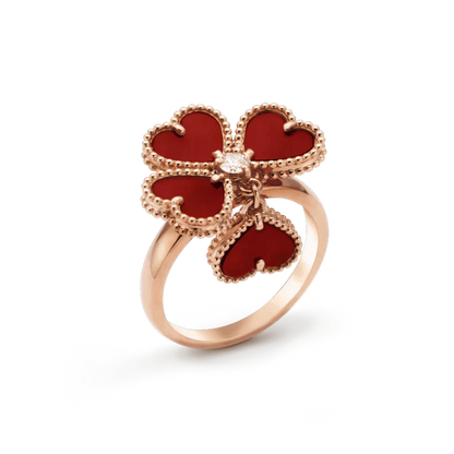 [Ornora Jewelry]SWEET CLOVER CARNELIAN RING