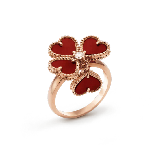 [Ornora Jewelry]SWEET CLOVER CARNELIAN RING