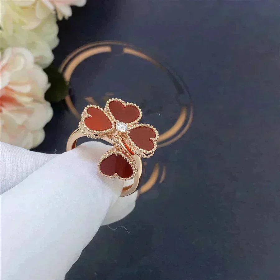 [Ornora Jewelry]SWEET CLOVER CARNELIAN RING