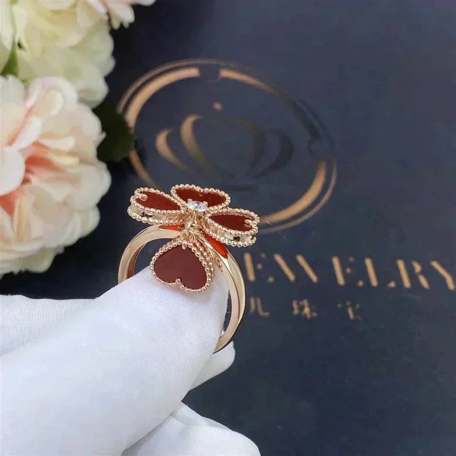 [Ornora Jewelry]SWEET CLOVER CARNELIAN RING