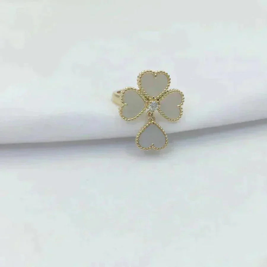 [Ornora Jewelry]SWEET CLOVER WHITE MOP RING