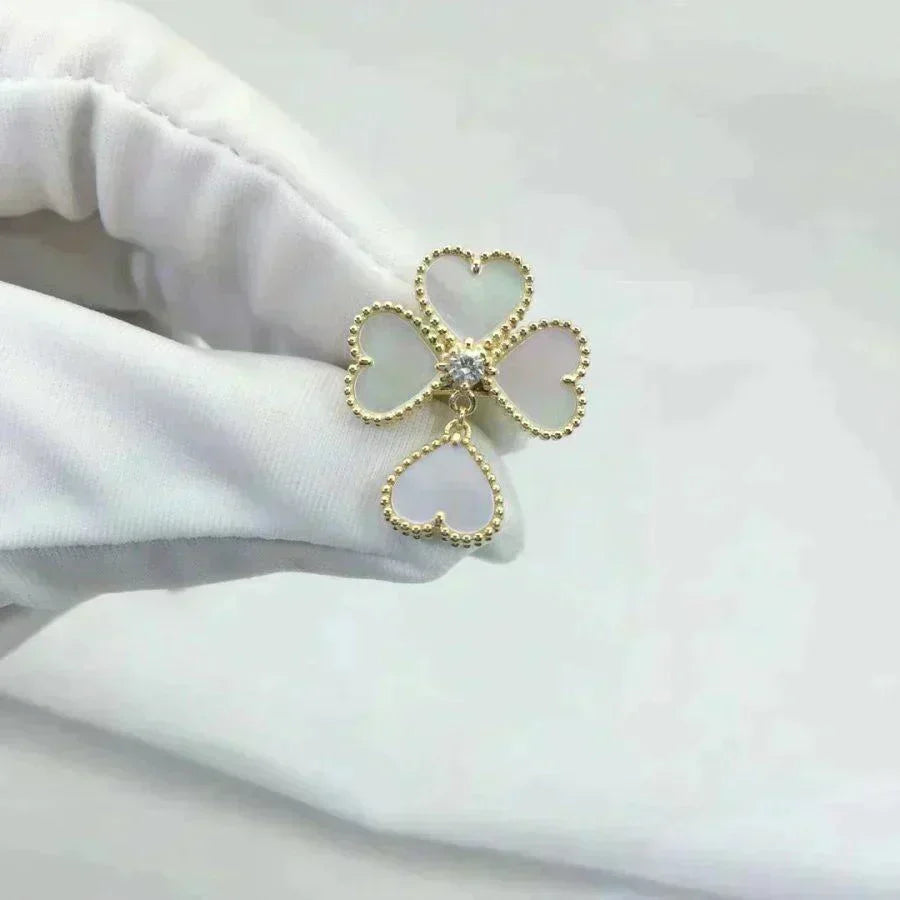 [Ornora Jewelry]SWEET CLOVER WHITE MOP RING