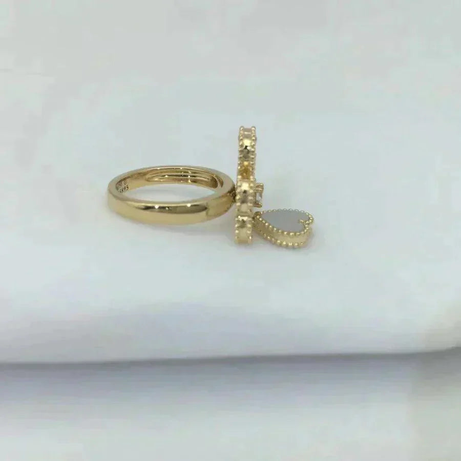 [Ornora Jewelry]SWEET CLOVER WHITE MOP RING