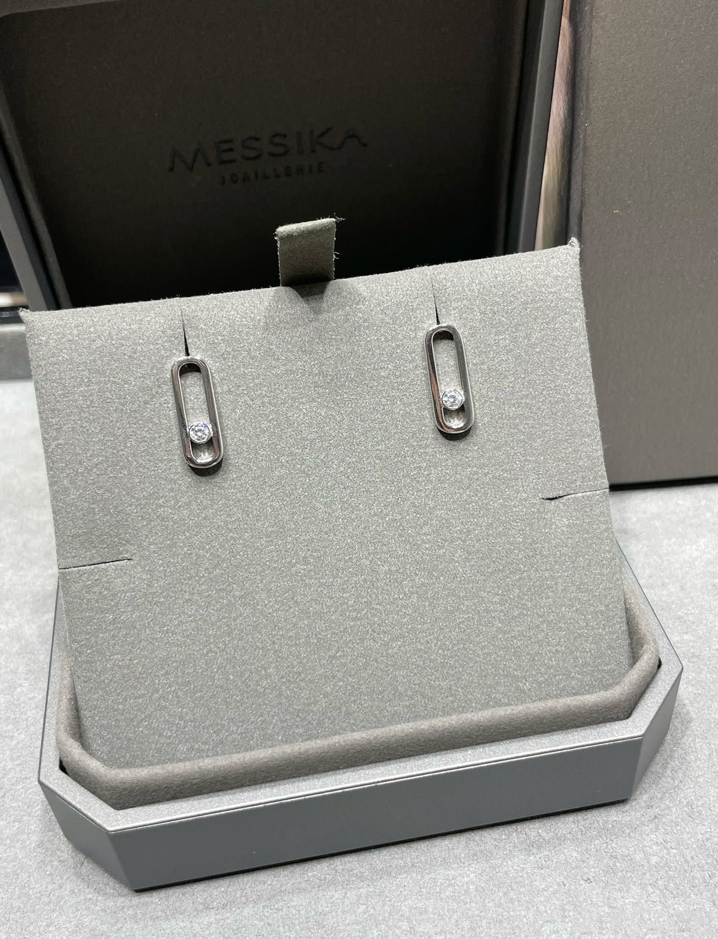 [Ornora Jewelry]MOVE UNO SMALL 1 DIAMOND EARRINGS