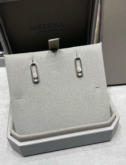 [Ornora Jewelry]MOVE UNO SMALL 1 DIAMOND EARRINGS