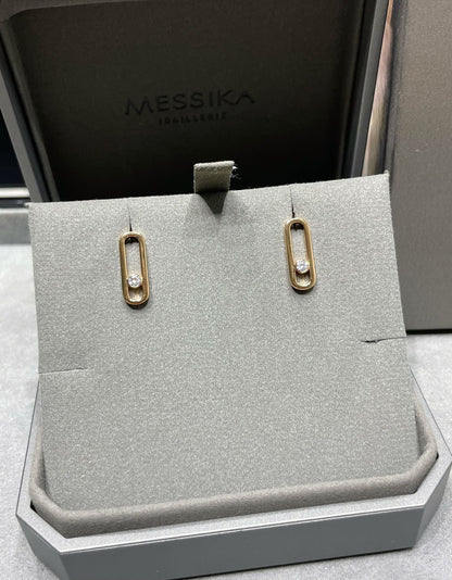 [Ornora Jewelry]MOVE UNO SMALL 1 DIAMOND EARRINGS