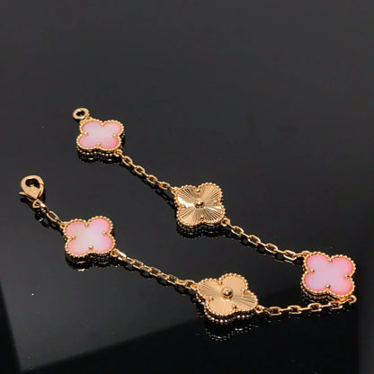 [Ornora Jewelry] CLOVER 5 MOTIFS  PINK MOP BRACELET COLLECTION