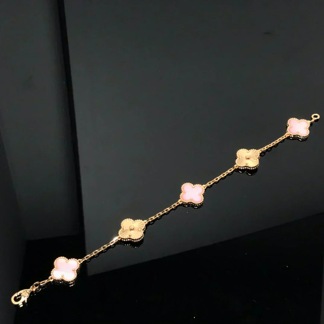 [Ornora Jewelry] CLOVER 5 MOTIFS  PINK MOP BRACELET COLLECTION
