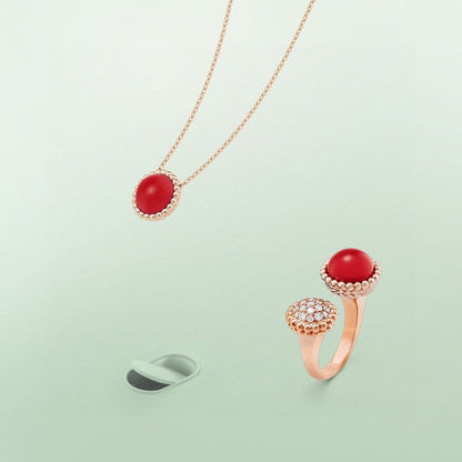 [Ornora Jewelry]PERLEE COULEURS DIAMOND ROSE GOLD BETWEEN THE FINGER RING