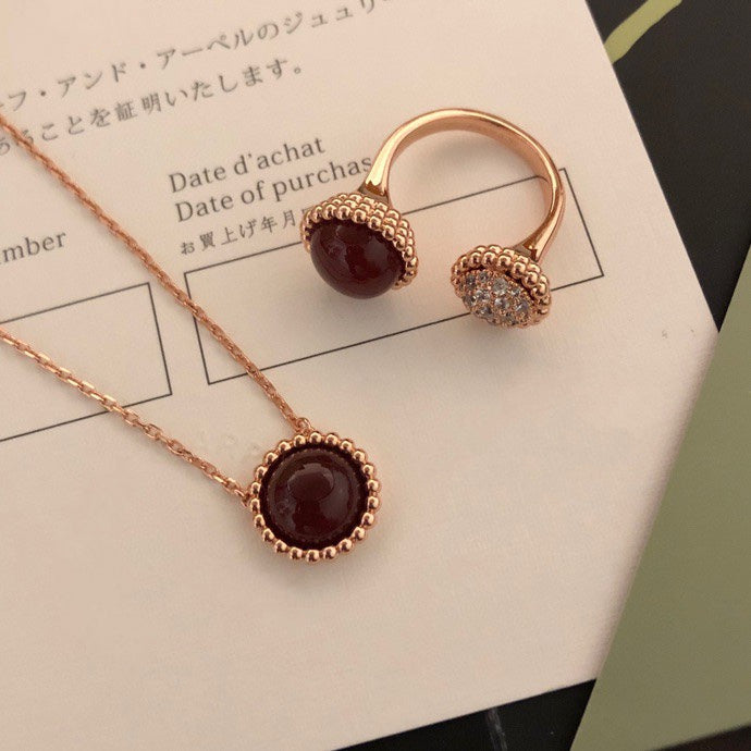 [Ornora Jewelry]PERLEE COULEURS DIAMOND ROSE GOLD BETWEEN THE FINGER RING