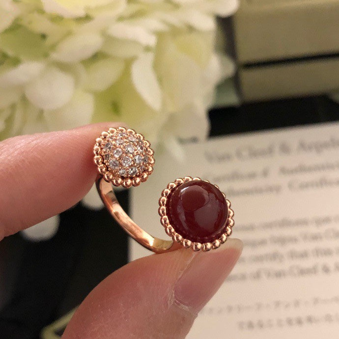 [Ornora Jewelry]PERLEE COULEURS DIAMOND ROSE GOLD BETWEEN THE FINGER RING