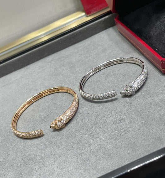 [Ornora Jewelry]PANTHERE FULL DIAMOND OPEN BRACELET