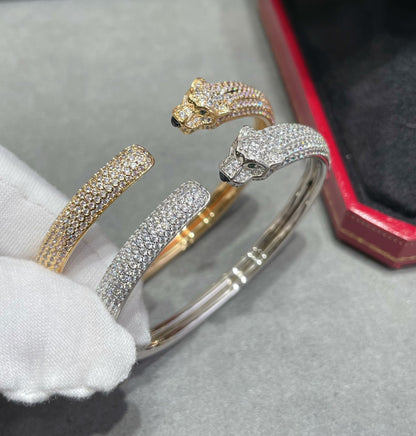 [Ornora Jewelry]PANTHERE FULL DIAMOND OPEN BRACELET