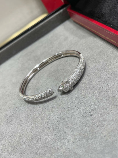 [Ornora Jewelry]PANTHERE FULL DIAMOND OPEN BRACELET