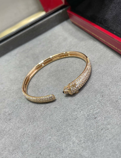 [Ornora Jewelry]PANTHERE FULL DIAMOND OPEN BRACELET