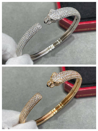 [Ornora Jewelry]PANTHERE FULL DIAMOND OPEN BRACELET