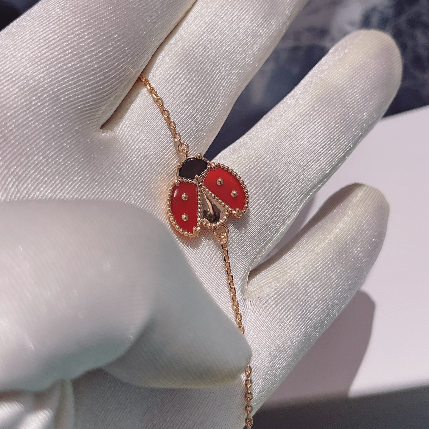[Ornora Jewelry]LUCKY SPRING 1 MOTIF PINK GOLD BRACELET