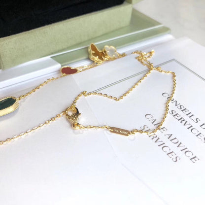 [Ornora Jewelry]LUCKY SPRING 4 MOTIFS ROSE GOLD NECKLACE