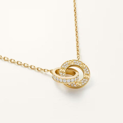 [Ornora Jewelry]LOVE  FULL DIAMOND PENDANT NECKLACE