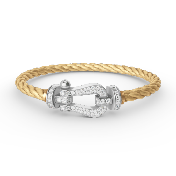 [Ornora Jewelry]FORCE LARGE HORSESHOE FULL DIAMOND BRACELET SILVER