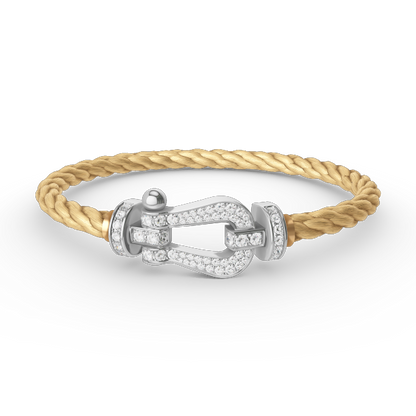 [Ornora Jewelry]FORCE LARGE HORSESHOE FULL DIAMOND BRACELET SILVER